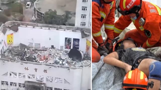 中国黑龙江一中学体育馆楼顶坍塌 死亡人数增加到11人