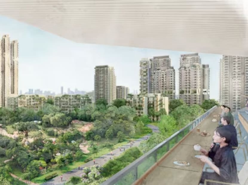 An artist's impression of the view from the North Grandstand.