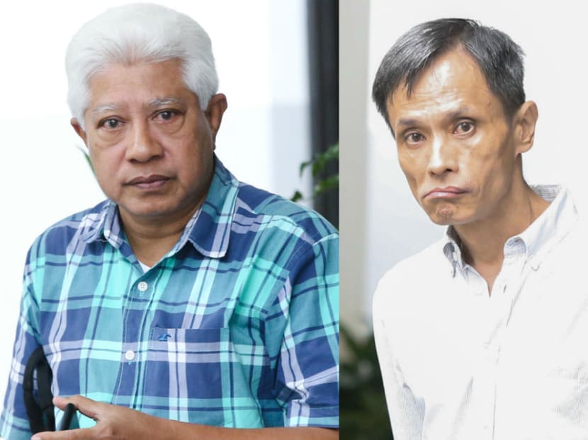 Abdul Aziz Mohamed Hanib (left) and Benjamin Chow Tuck Keong at the State Courts on Nov 21, 2018. Abdul Aziz Mohamed Hanib (left) and Benjamin Chow Tuck Keong at the State Courts on Nov 21, 2018.
