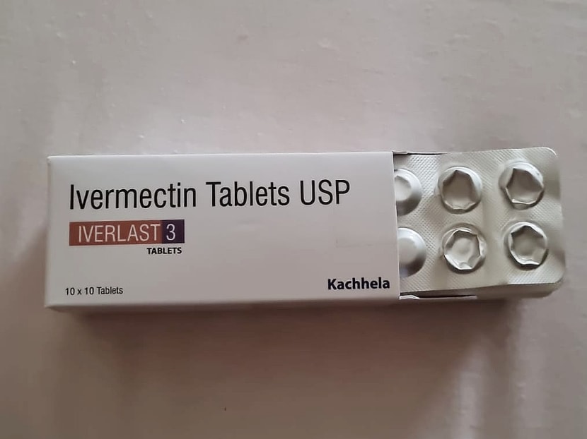 A box of ivermectin pills that the mother of Ms Vanessa Koh Wan Ling took before she was hospitalised.
