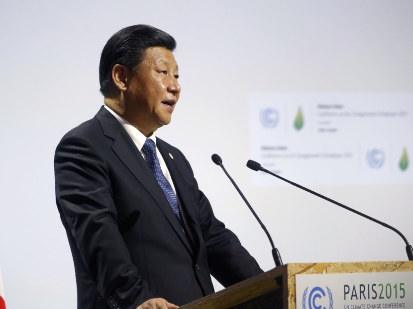 Chinese President Xi Jinping delivers a speech for the opening day of the World Climate Change Conference 2015 (COP21) at Le Bourget, near Paris, France, November 30, 2015.  Photo: Reuters