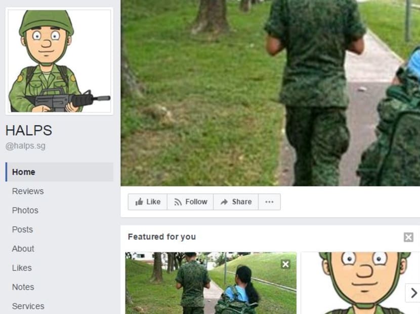 Helping Arms in Laundry, Packaging and Storage for NSMen in ICT, or Halps. Photo: Facebook screencap /Halps