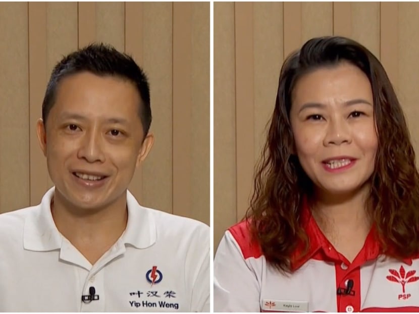 Mr Yip Hon Weng (left) from the People's Action Party and Ms Kayla Low (right) from the Progress Singapore Party are contesting in Yio Chu Kang Single Member Constituency. Mr Yip Hon Weng (left) from the People's Action Party and Ms Kayla Low (right) from the Progress Singapore Party are contesting in Yio Chu Kang Single Member Constituency.