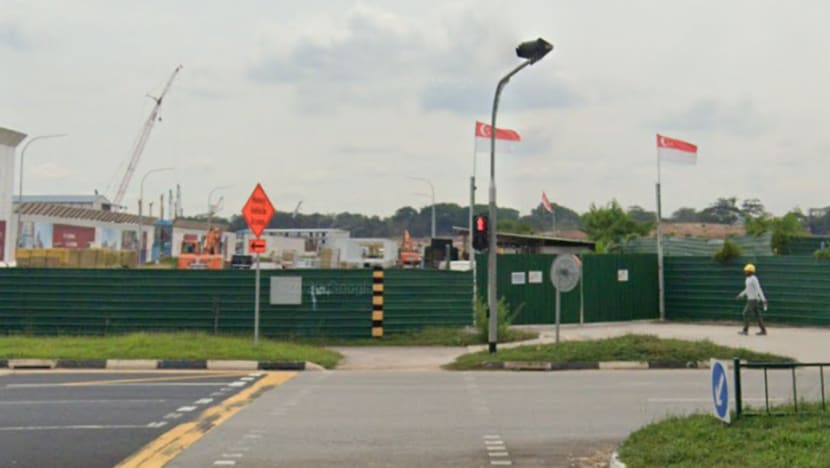 Steel structure collapses on unoccupied workers' quarters at Tengah HDB construction site Steel structure collapses on unoccupied workers' quarters at Tengah HDB construction site