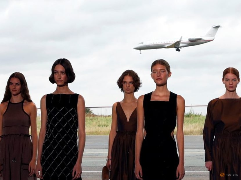 Hermes hosts fashion show at Paris airport hangar Hermes hosts fashion show at Paris airport hangar