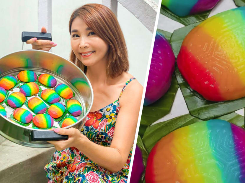 A simplified recipe of the colourful kueh sold at the popular shop.