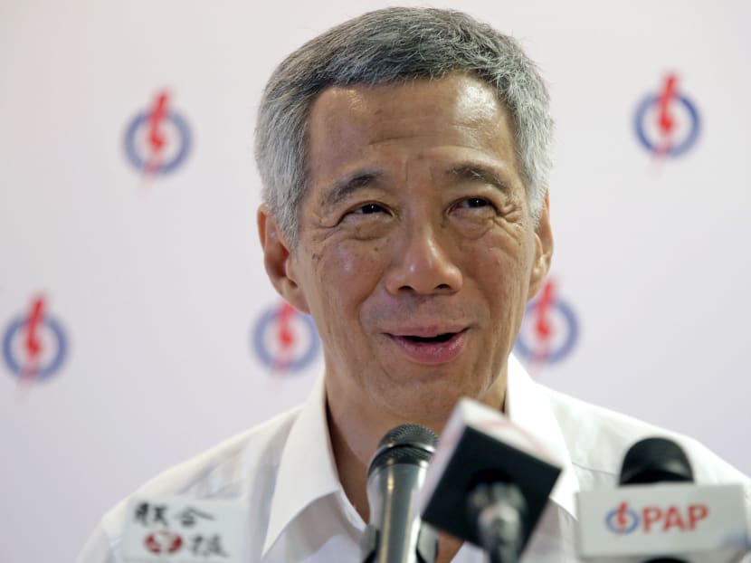 PM Lee Hsien Loong speaks during a press conference at the PAP headquarters on Sept 1, 2015. Photo: Wee Teck Hian