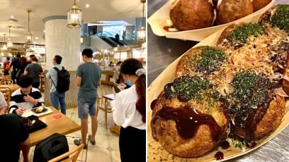 Hour-Long Queue At Takoyaki Chain Gindaco’s New 2nd Outlet At Orchard
