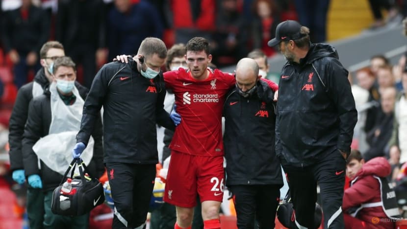 Football: Liverpool defender Robertson out with ligament damage Football: Liverpool defender Robertson out with ligament damage