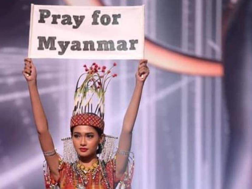At Miss Universe pageant, Myanmar's contestant pleads: 'Our people are dying'