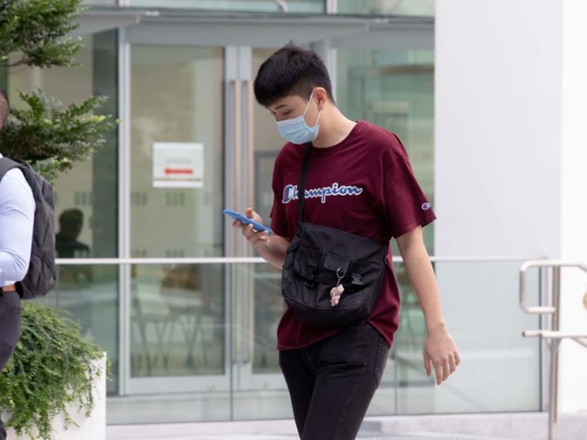 Yee Jia Hao seen arriving at the State Courts on Dec 8, 2020.