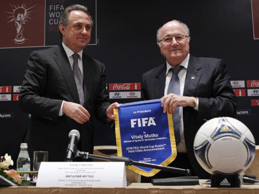 The annoucement of the cities hosting the 2018 World Cup matches in Russia by FIFA and the Russian government. Photo: Reuters