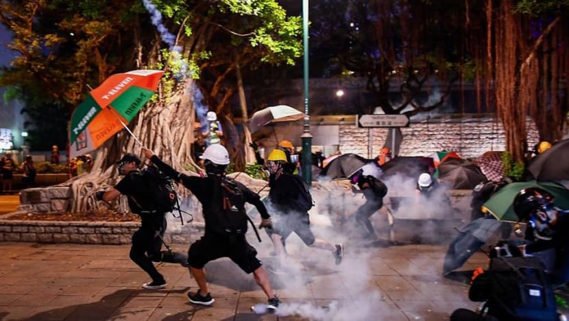 Chinese state media ups ante over Hong Kong 'mobsters' Chinese state media ups ante over Hong Kong 'mobsters'