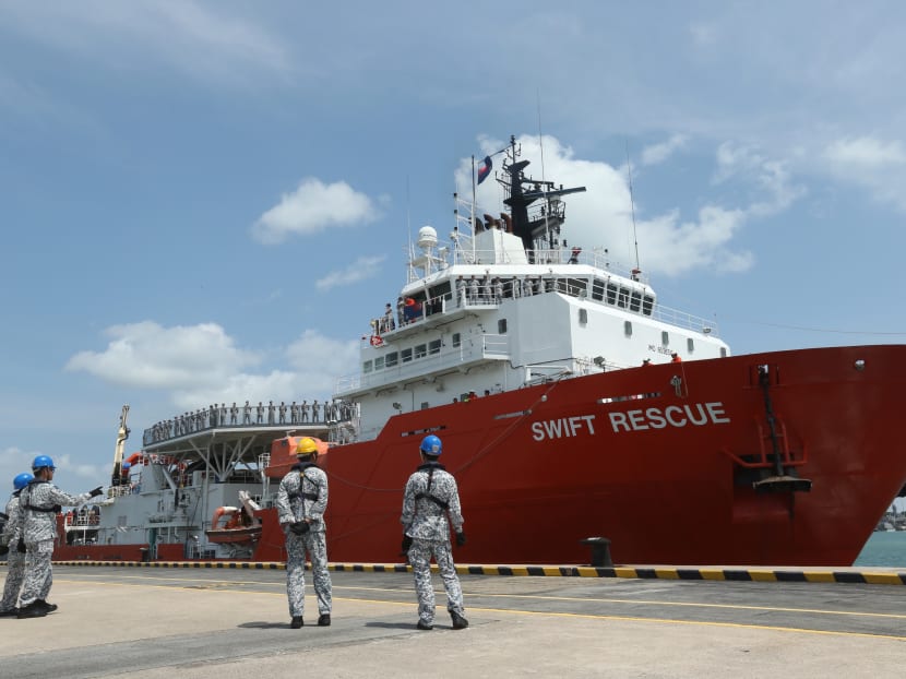 MV Swift Rescue returns to Singapore after finding QZ8501 fuselage