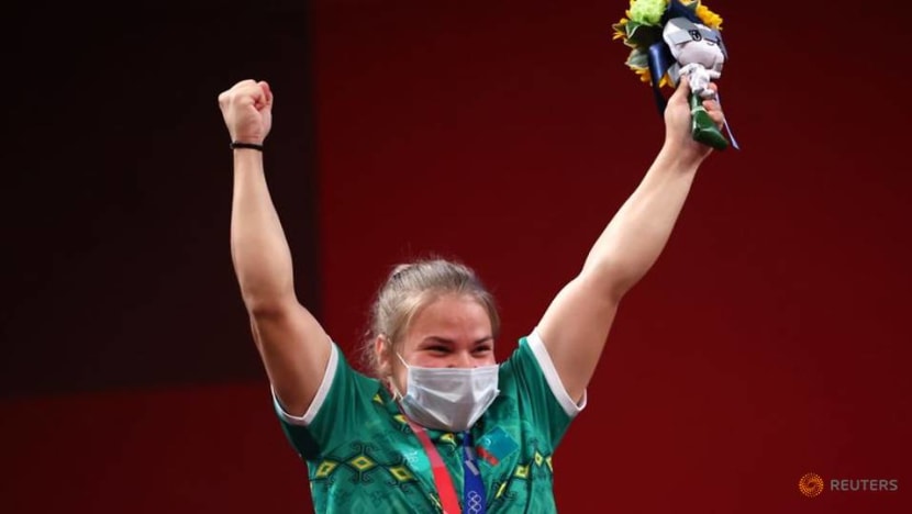 Olympics-Weightlifting-Guryeva makes history with Turkmenistan's first medal