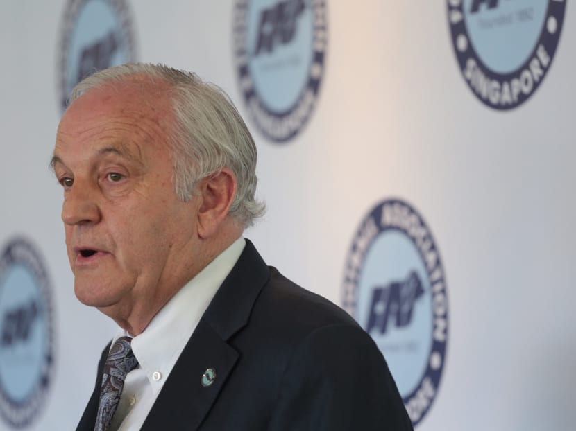 FAS' new technical director of football, Michel Sablon, speaks to the media