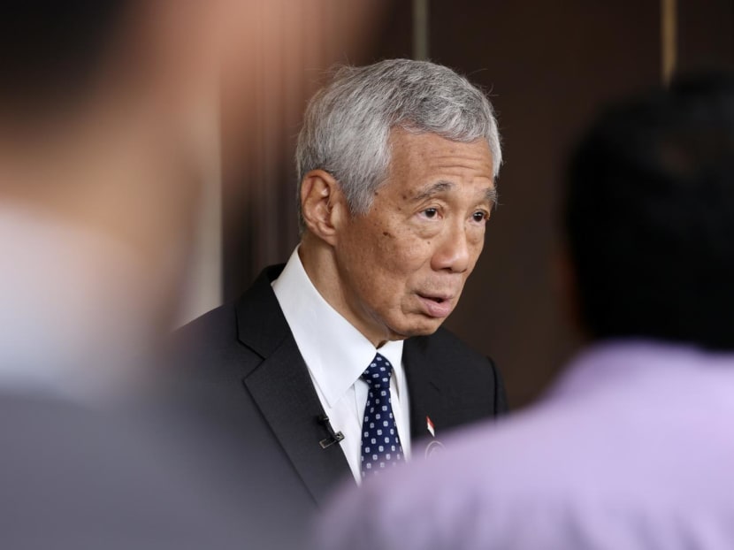 Prime Minister Lee Hsien Loong speaking to the media at the end of his trip to the G20 Leaders' Summit in New Delhi, India, on Sept 10, 2023.