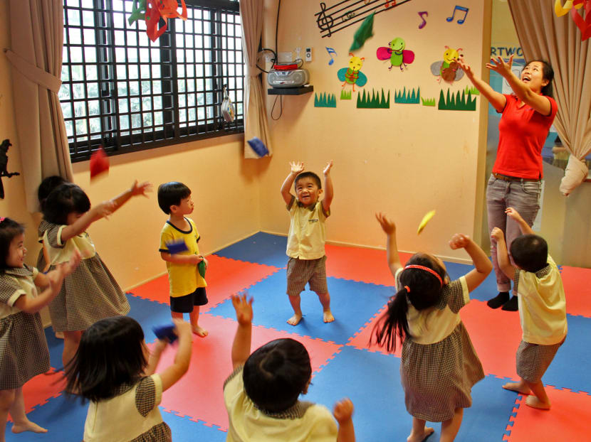 Preschoolers at Little Footprints Schoolhouse. Photo: Robin Choo