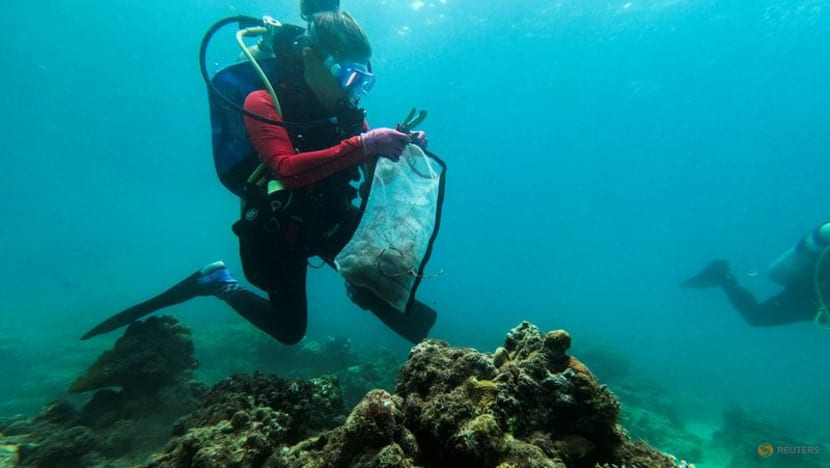Philippine divers clear plastic waste from corals for World Cleanup Day Philippine divers clear plastic waste from corals for World Cleanup Day