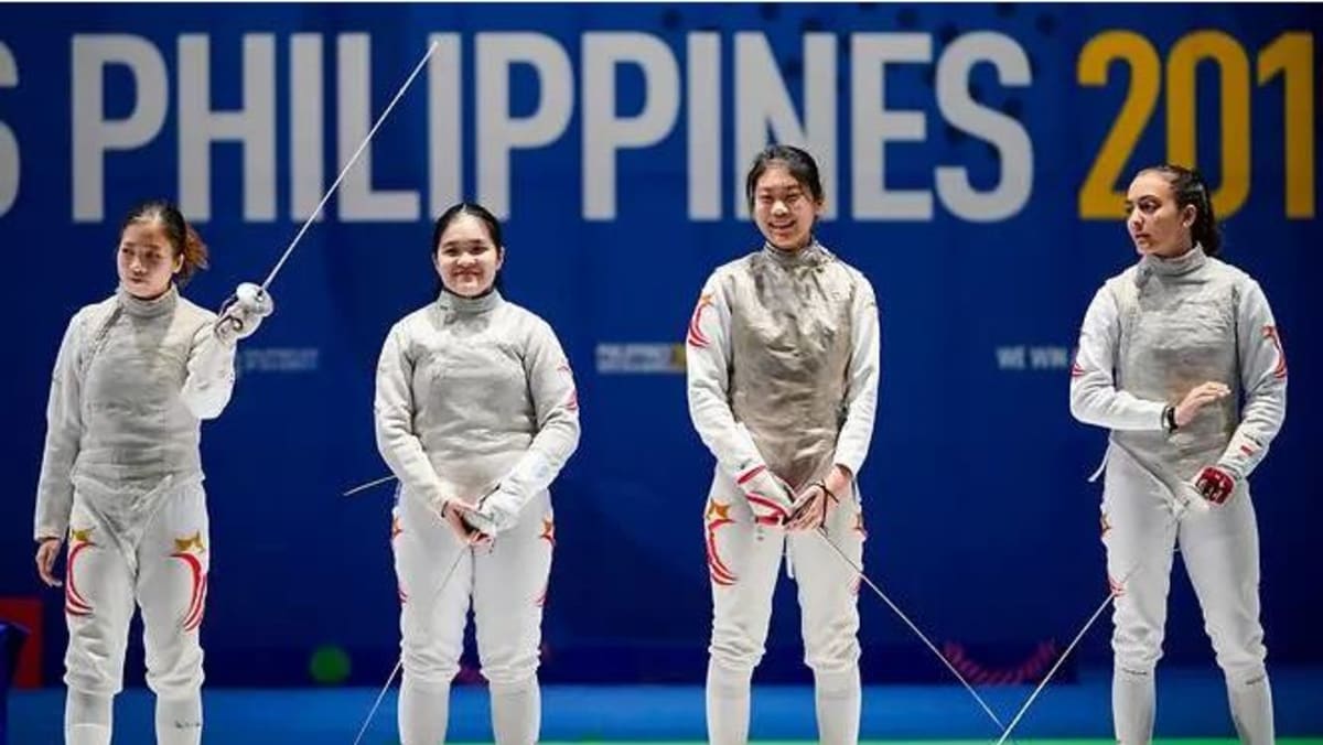 Fencing Singapore win SEA Games gold in women's team foil TODAY
