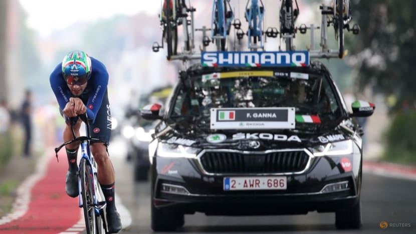 Cycling: Ganna breaks Belgian hearts to retain time trial title Cycling: Ganna breaks Belgian hearts to retain time trial title