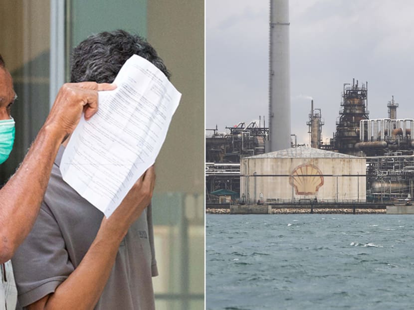 Juandi Pungot (left), a former Shell Eastern Petroleum employee, was jailed for his role in the misappropriation of marine gas oil from the firm's biggest regional refinery on Pulau Bukom (right).