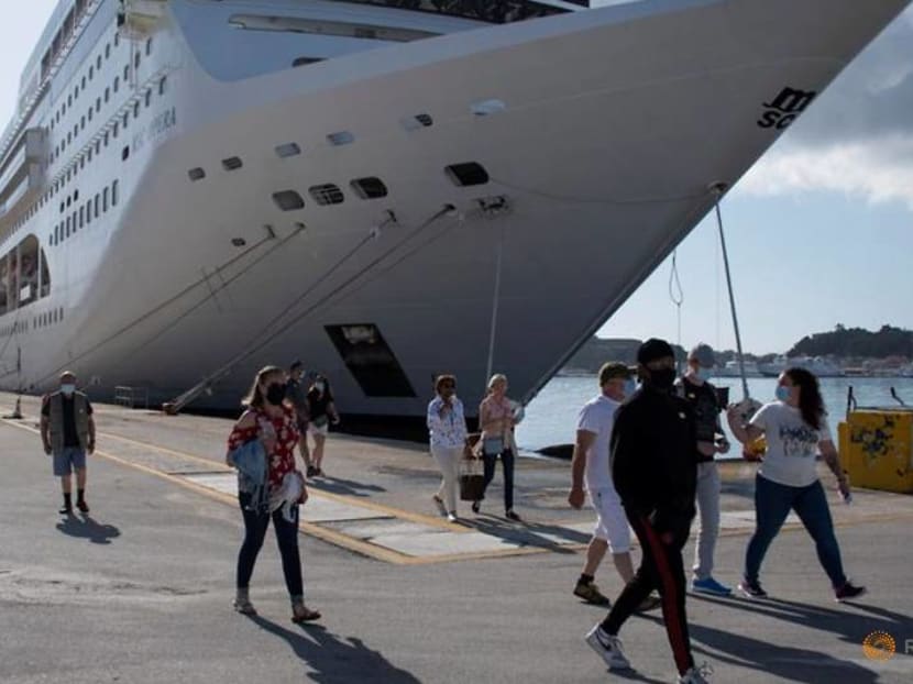 Greek island Corfu welcomes first cruise ship of new season Greek island Corfu welcomes first cruise ship of new season