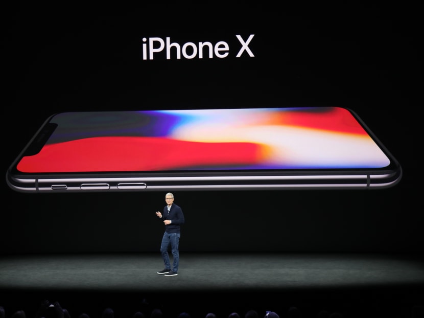 Tim Cook, Apple’s chief executive, introduces the iPhone X at the new Steve Jobs Theater in Cupertino, California, Sept 12, 2017. Photo: The New York Times