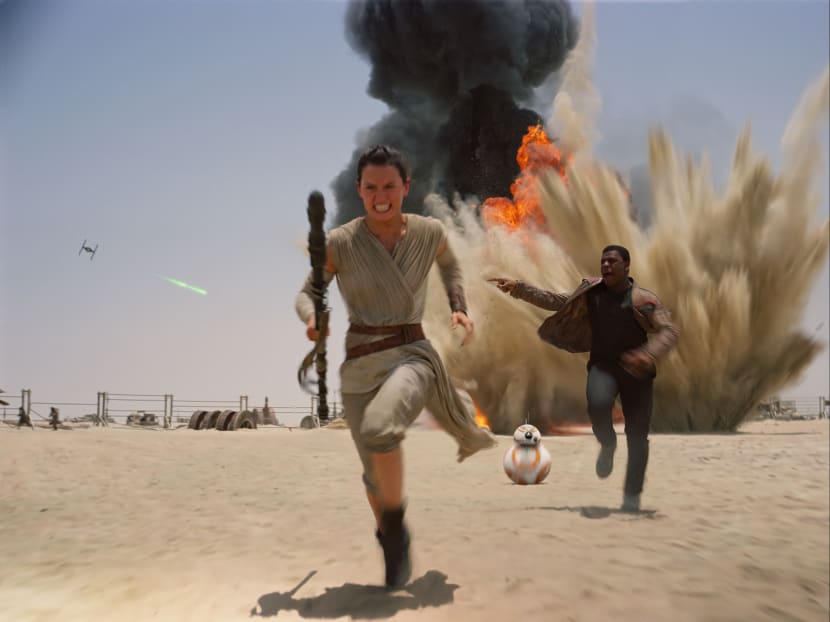 A scene from the new film, "Star Wars: Episode VII - The Force Awakens". Photo: Film Frame/Disney/Copyright Lucasfilm 2015 via AP A scene from the new film, "Star Wars: Episode VII - The Force Awakens". Photo: Film Frame/Disney/Copyright Lucasfilm 2015 via AP
