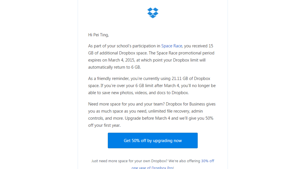 How to deal with the Dropbox space drain TODAY