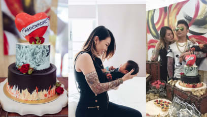 Tay Kewei and Alfred Sim Held A Gangster-Themed Party For Their Month-Old Son