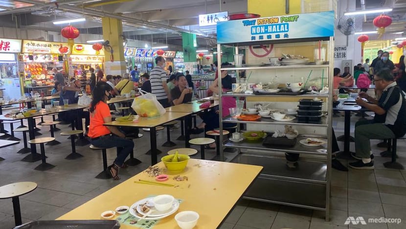 Leaving behind trays food debris at hawker centres could expose others