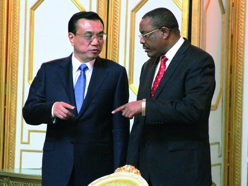 Chinese Premier Li Keqiang (left) and Ethiopian Prime Minister Hailemariam Desalegn signed a raft of trade agreements in a bid to shore up China-Africa ties. 
Photo: REUTERS