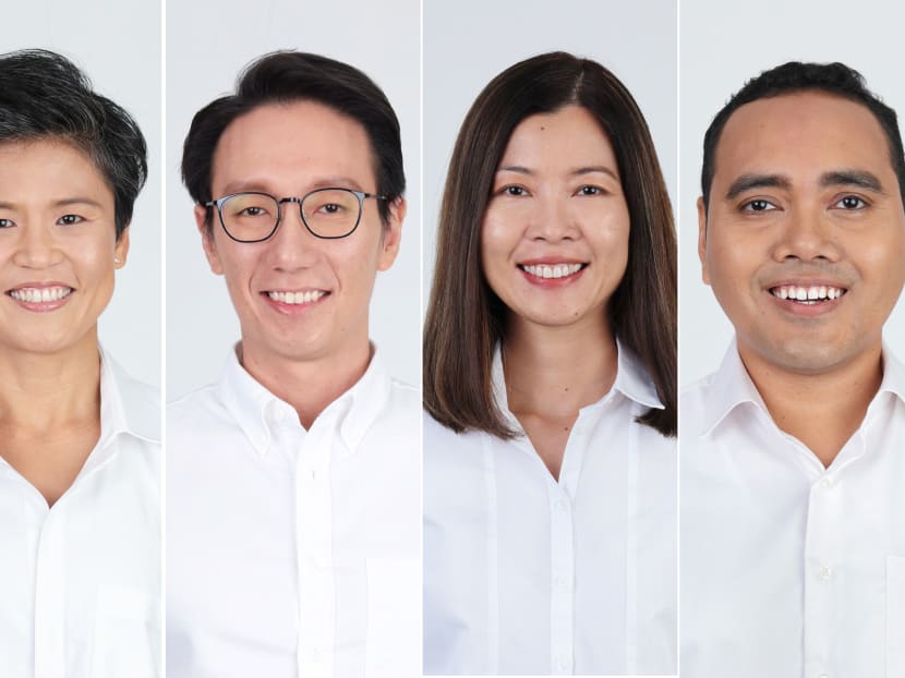 (From left) First-term Members of Parliament Poh Li San, Edward Chia, Ng Ling Ling and Zhulkarnain Abdul Rahim.