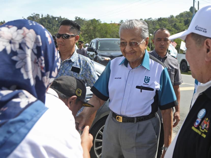 Dr Mahathir Mohamad campaigning in Sabah on Nov 7, 2022 for the Gerakan Tanah Air (GTA) alliance he heads, which includes his own Pejuang party.