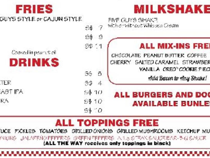 Sneak Peek US Burger Chain Five Guys Opens First S’pore Outlet With 9