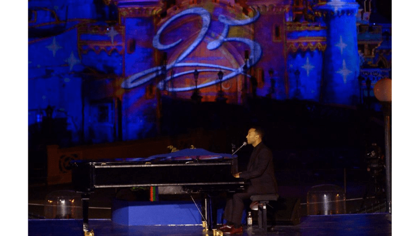 John Legend performs at Disneyland Paris to mark 25th anniversary