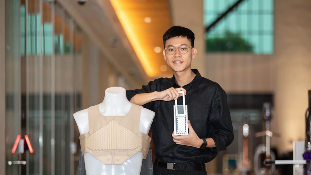 NUS grad uses own heart surgery experience to invent rehabilitative tool that wins James Dyson design award