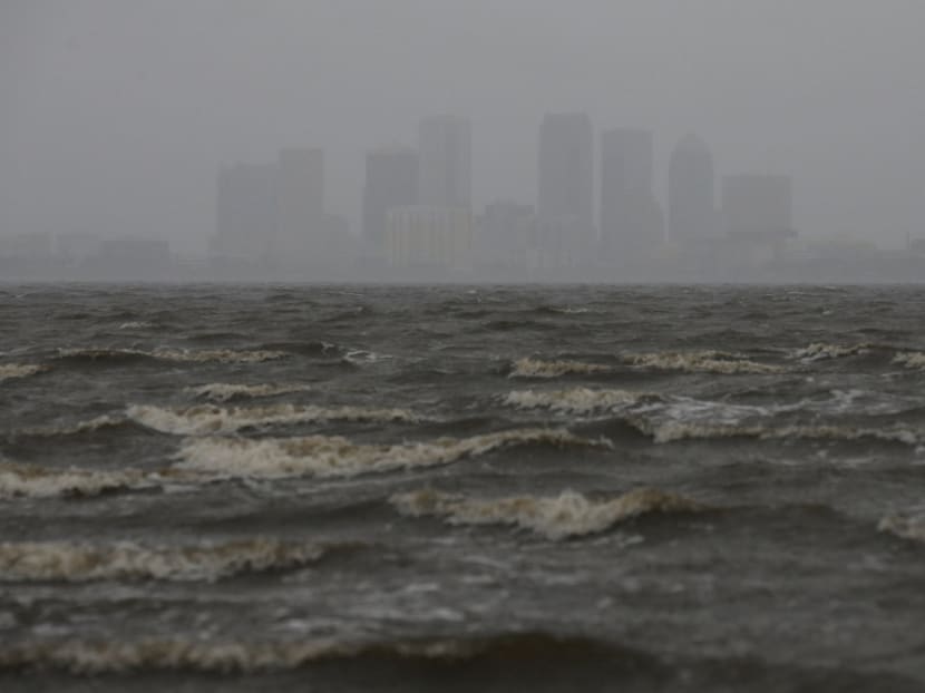 The Tampa skyline is pictured across Hillsborough Bay ahead of the arrival of Hurricane Irma in Tampa, Florida. Photo: Reuters