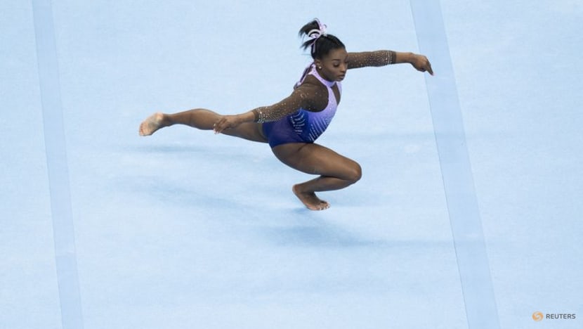 Gymnastics-Brilliant Biles in control at US Championships, eyes eighth title