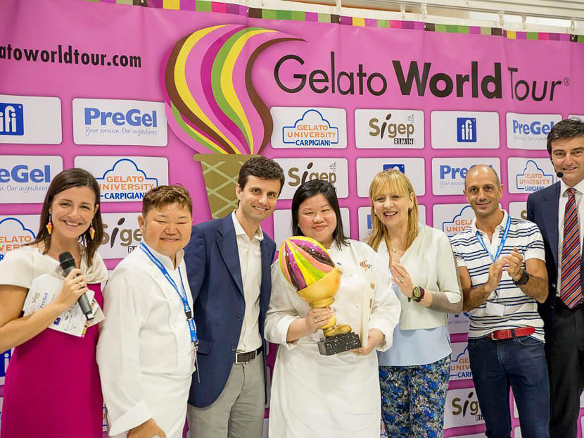 Sharon Tay (middle) of Momolato will be representing Singapore at the Gelato World Tour finals in Italy from Sep 8 to 10. Photo: Momolato