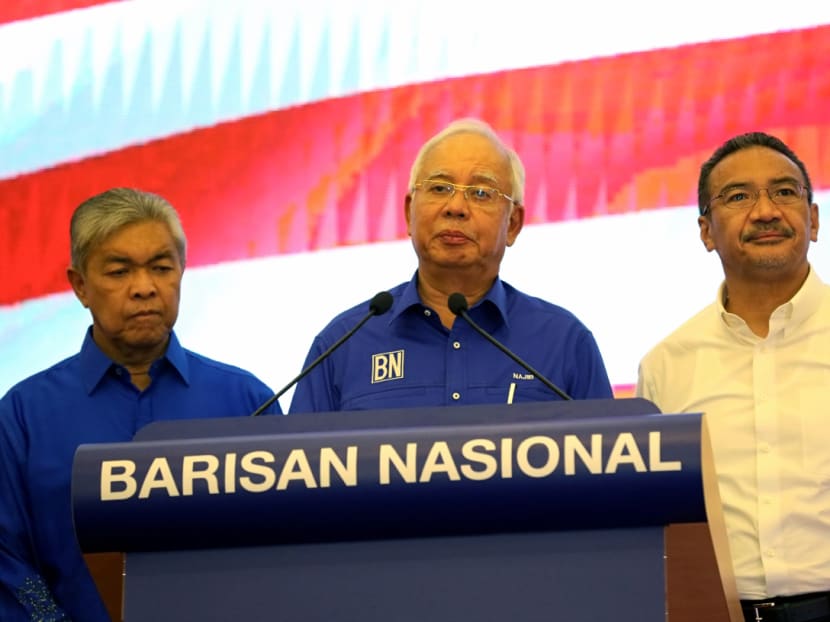 BN President Najib on Thursday stopped short of conceding power, saying that it was up to the King to appoint a new Prime Minister as no single party won "a simple majority" in the country's 14th General Election.