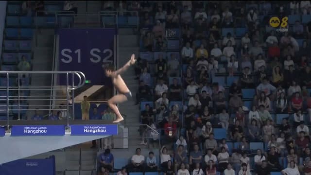 15岁李承恩在男子10米跳台以376.5分总成绩排名第八