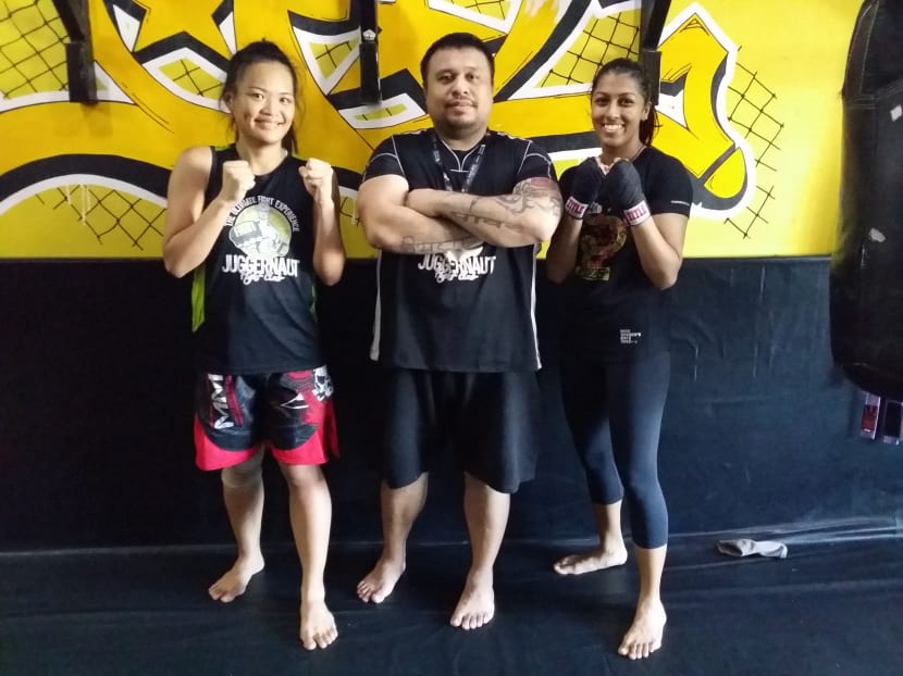 National coach Arvind Lalwani believes Singapore's female boxers such as Tiffany Teo (left) and Nur Shiren Rishyam (right) can cut it at next year's SEA Games in Singapore. Source: Arvind Lalwani. Photo: Arvind Lalwani