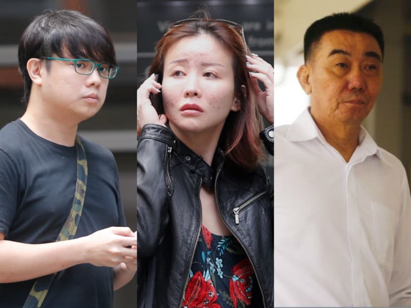 (From left) Mr Joshua Koh Kian Yong, 34, who is married, is in a relationship with Ms Audrey Chen Ying Fang, 27, who was the girlfriend of businessman Lim Hong Liang. Lim is on trial for allegedly conspiring to cause grievous hurt to Mr Koh on April 30, 2016.