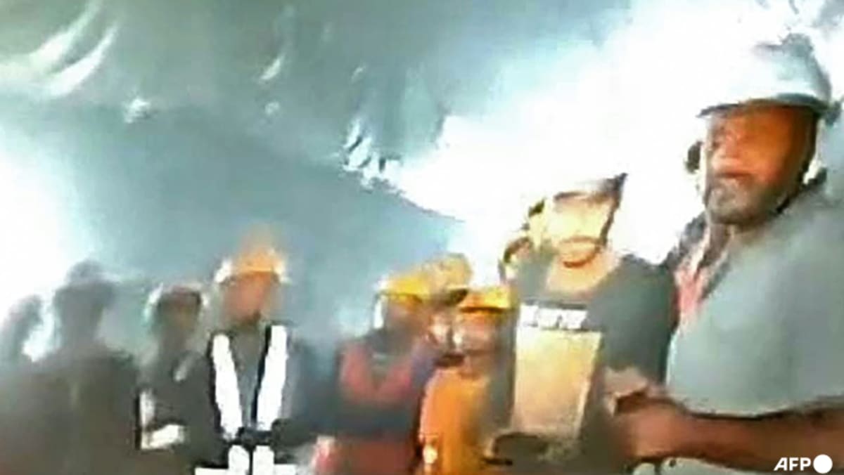 Indian workers trapped in tunnel for 10 days seen on camera Indian workers trapped in tunnel for 10 days seen on camera