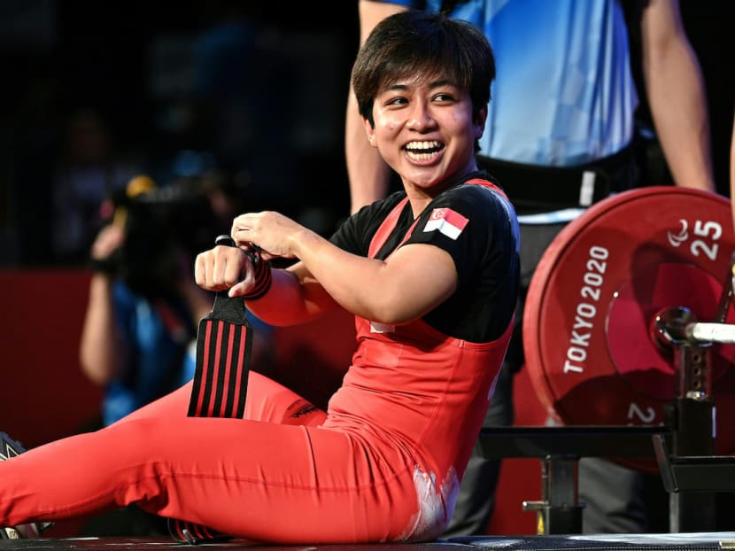 Singapore athlete Nur'Aini Mohamad Yasli is the nation's first first representative in para-powerlifting. Singapore athlete Nur'Aini Mohamad Yasli is the nation's first first representative in para-powerlifting.