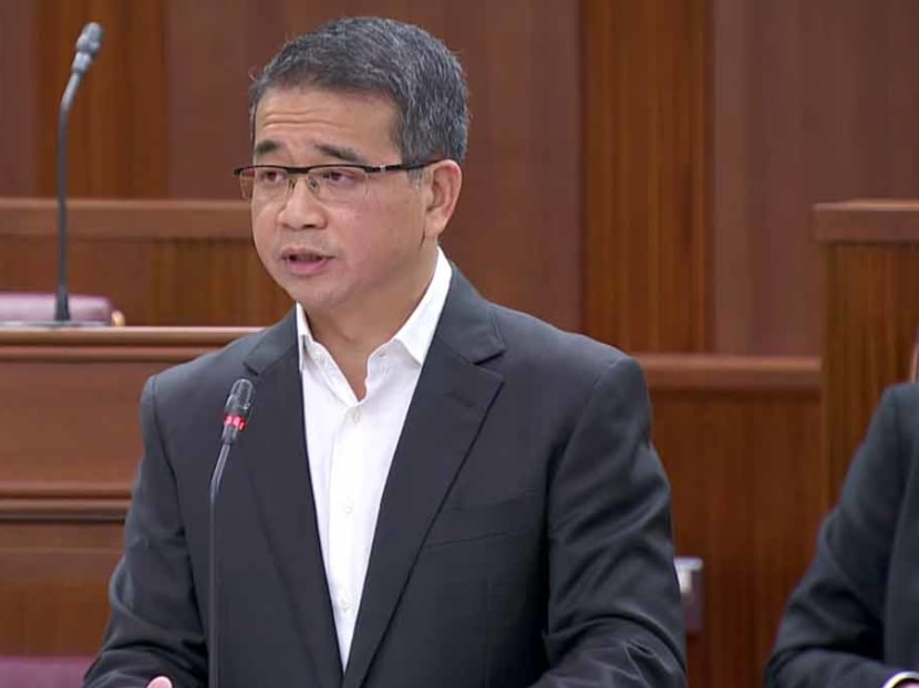 Senior Minister of State for Law Edwin Tong speaking in Parliament on Tuesday (Nov 20).