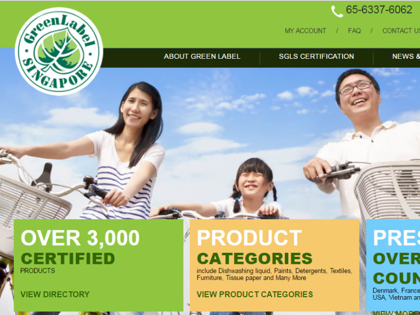 Screencap from Singapore Green Labelling Scheme - Singapore Environment Council website