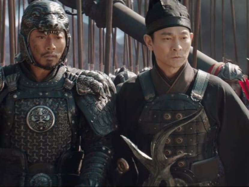 Andy Lau (right) in a movie still from The Great Wall.